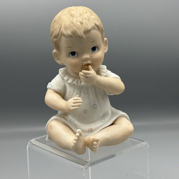 1982 Piano Baby Boy The Christopher Collection Lefton China 03269 Handpainted 6" - Picture 1 of 7